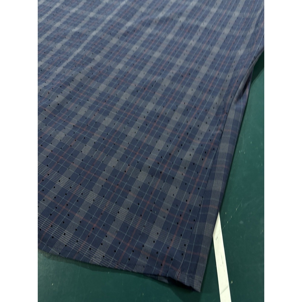 Rabbit High Country Vented Shirt Mens Large Blue Plaid Snap Trail Running Hiking - Picture 11 of 15